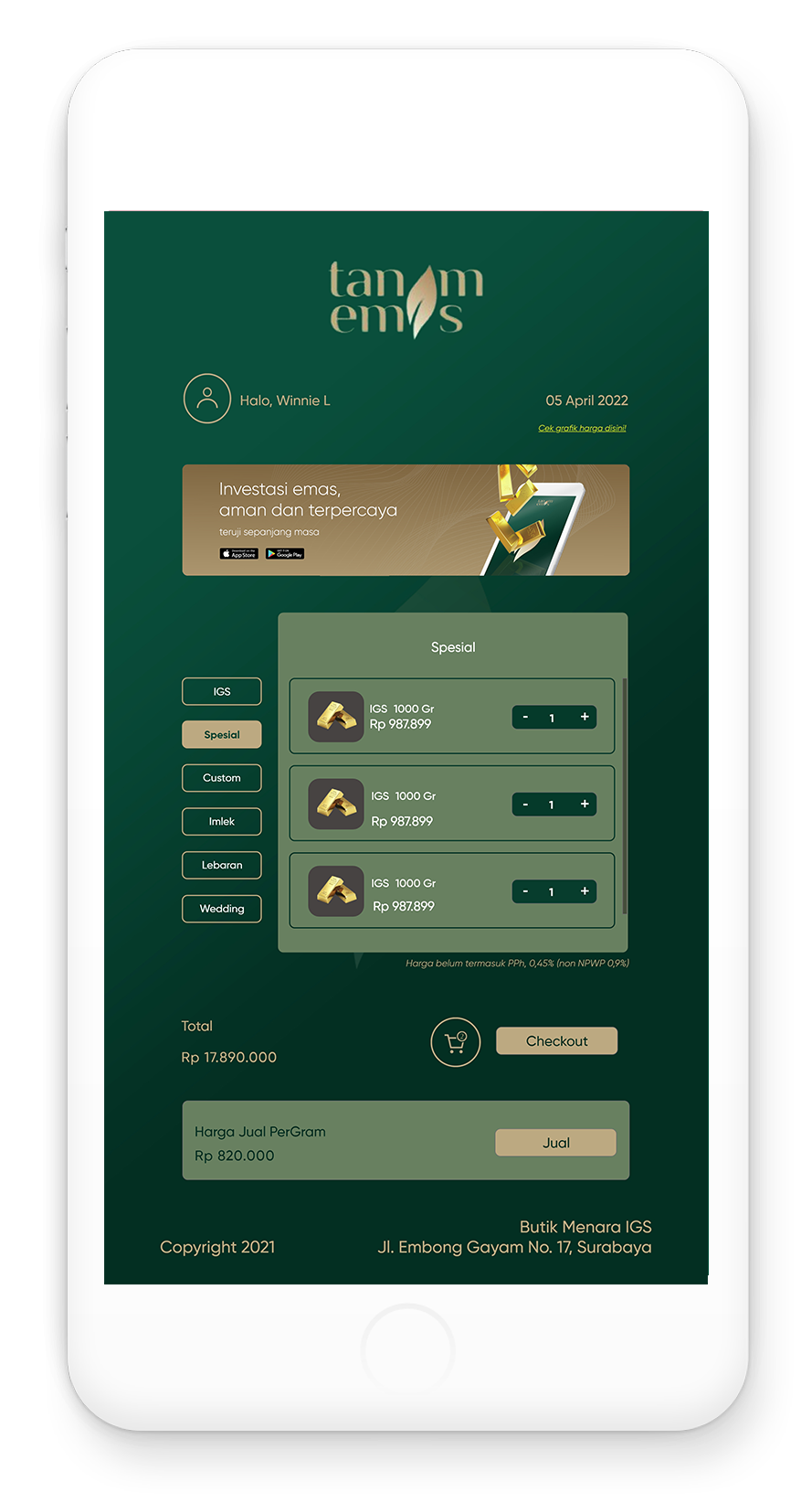 Tanam Emas - Cara beli emas di Tanam Emas